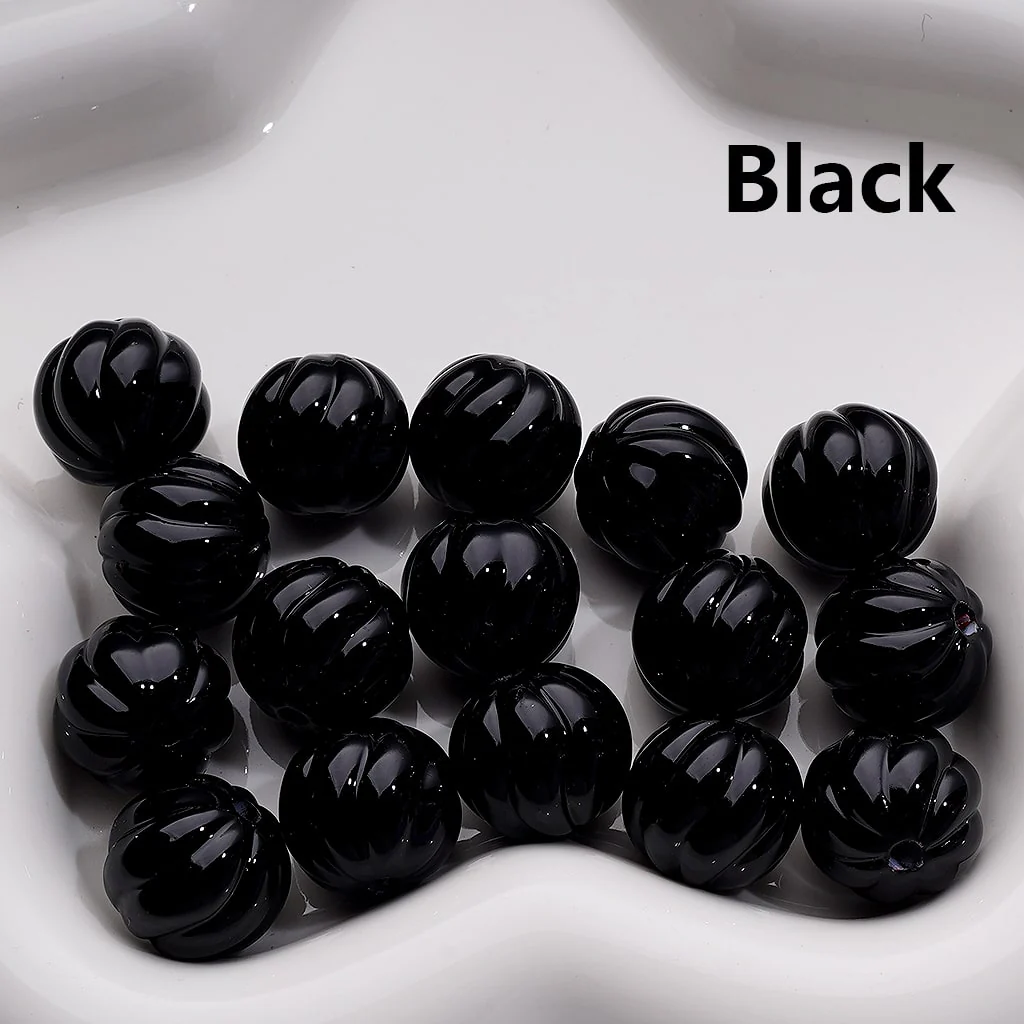 Stoving Varnish Solid Color Pumpkin Halloween Acrylic Beads, 16MM (Single Color is available for 200pcs(Whole bag)) - Image 5