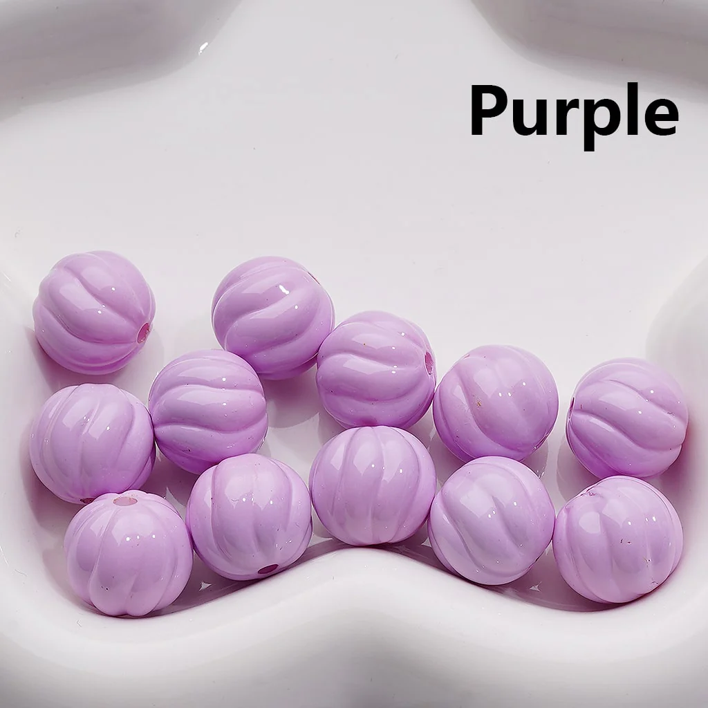 Stoving Varnish Solid Color Pumpkin Halloween Acrylic Beads, 16MM (Single Color is available for 200pcs(Whole bag)) - Image 7