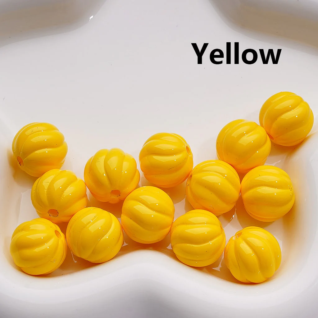 Stoving Varnish Solid Color Pumpkin Halloween Acrylic Beads, 16MM (Single Color is available for 200pcs(Whole bag)) - Image 9