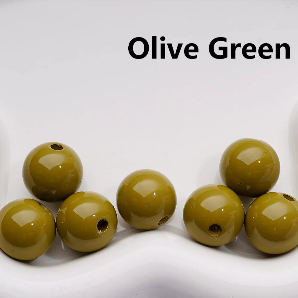 Stoving Varnish Solid Color Round Acrylic Beads, 16MM (Single Color is available for 200pcs(Whole bag)) - Image 11