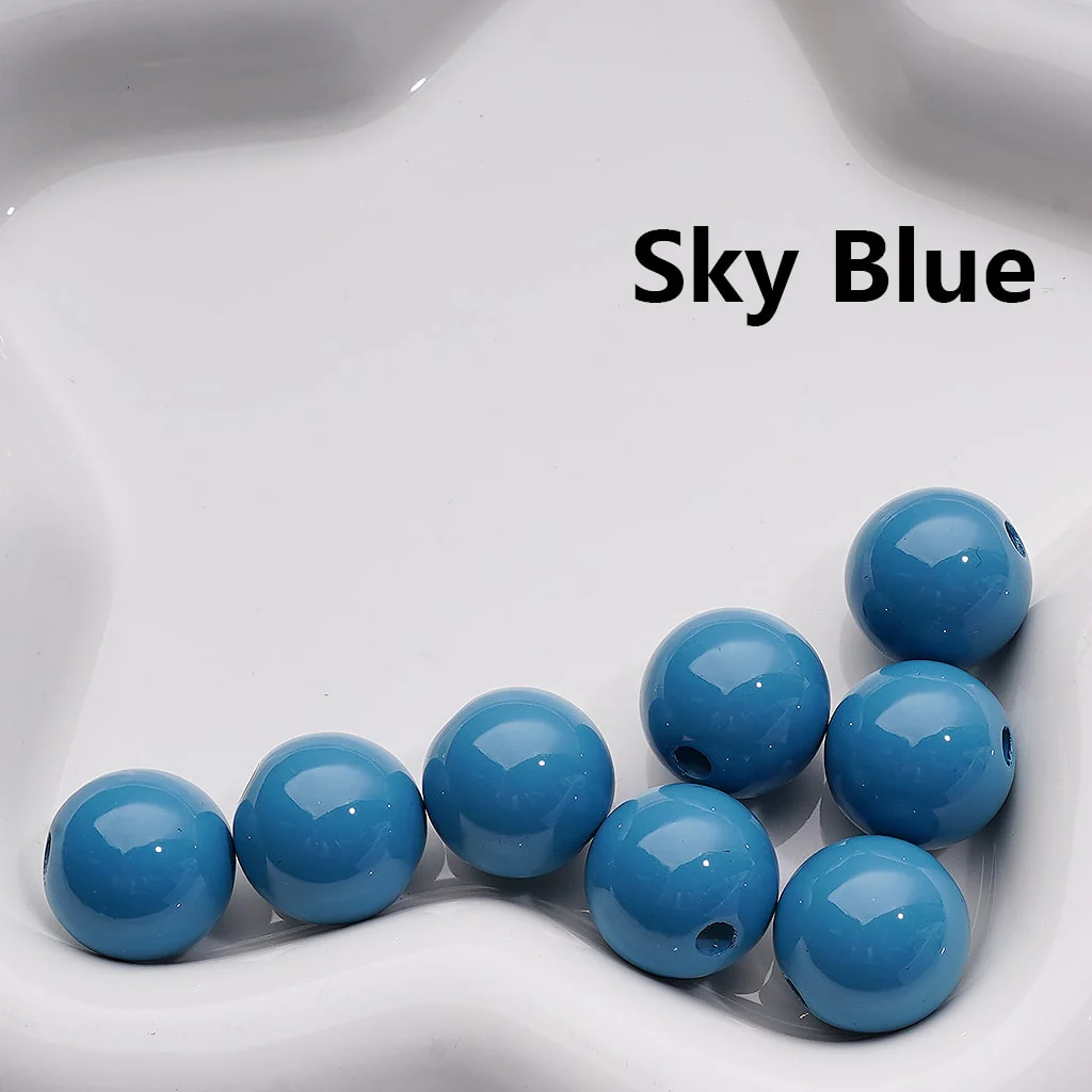 Stoving Varnish Solid Color Round Acrylic Beads, 16MM (Single Color is available for 200pcs(Whole bag)) - Image 15