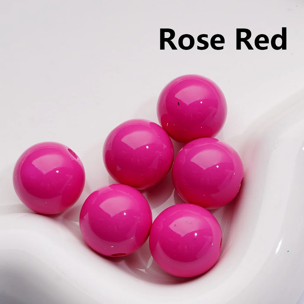 Stoving Varnish Solid Color Round Acrylic Beads, 16MM (Single Color is available for 200pcs(Whole bag)) - Image 17
