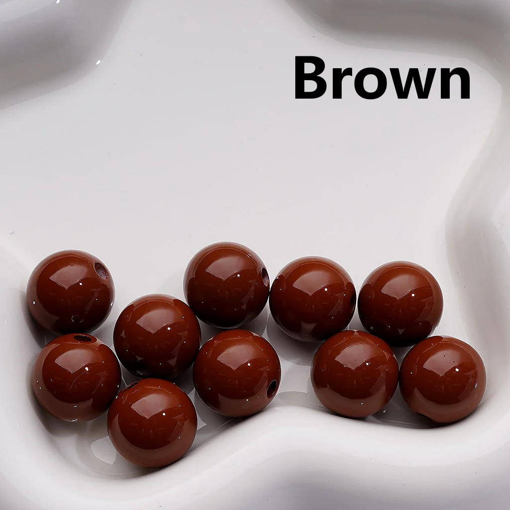 Stoving Varnish Solid Color Round Acrylic Beads, 16MM (Single Color is available for 200pcs(Whole bag)) - Image 19