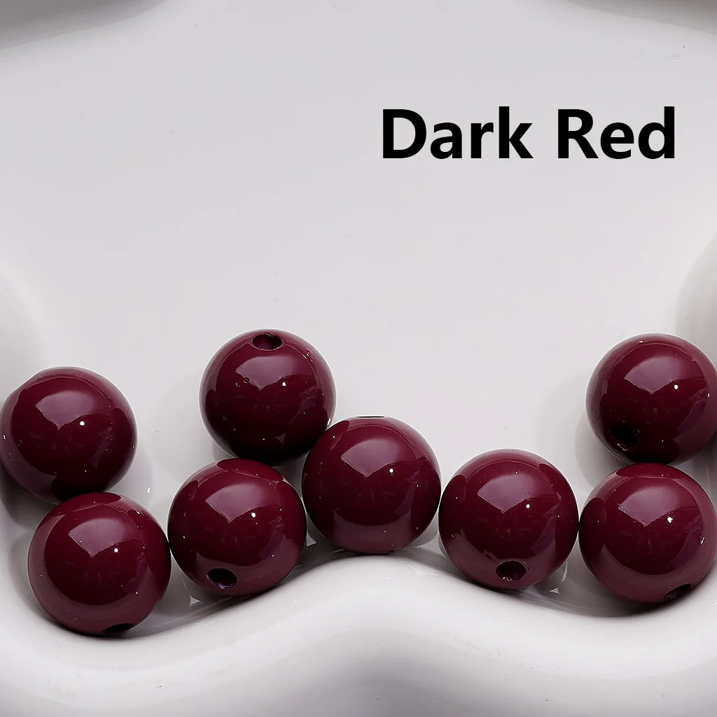 Stoving Varnish Solid Color Round Acrylic Beads, 16MM (Single Color is available for 200pcs(Whole bag)) - Image 21