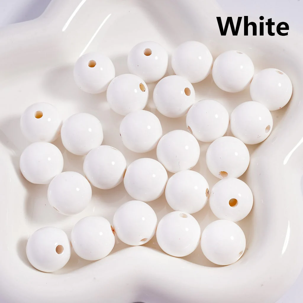 Stoving Varnish Solid Color Round Acrylic Beads, 16MM (Single Color is available for 200pcs(Whole bag)) - Image 24