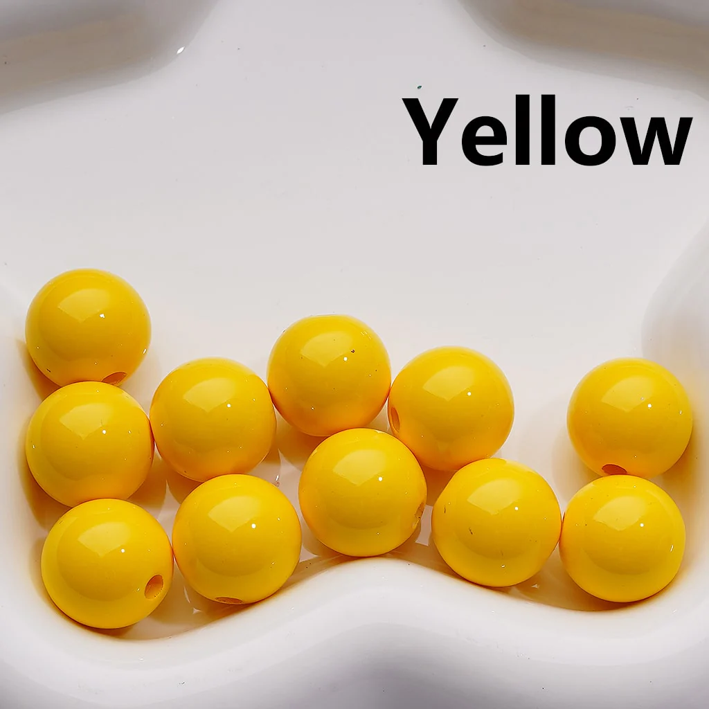 Stoving Varnish Solid Color Round Acrylic Beads, 16MM (Single Color is available for 200pcs(Whole bag)) - Image 3