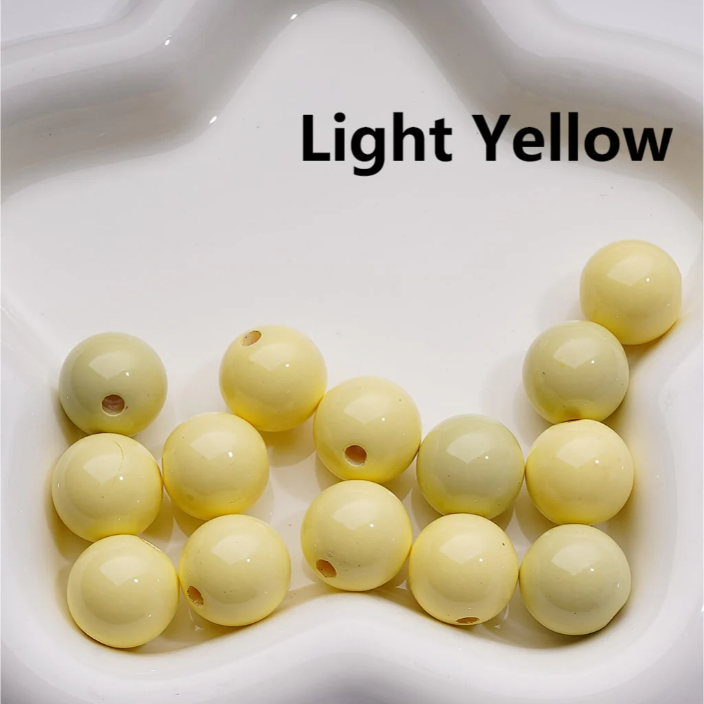 Stoving Varnish Solid Color Round Acrylic Beads, 16MM (Single Color is available for 200pcs(Whole bag)) - Image 4