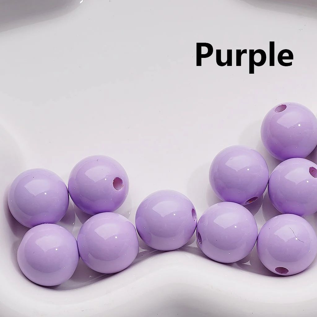 Stoving Varnish Solid Color Round Acrylic Beads, 16MM (Single Color is available for 200pcs(Whole bag)) - Image 6