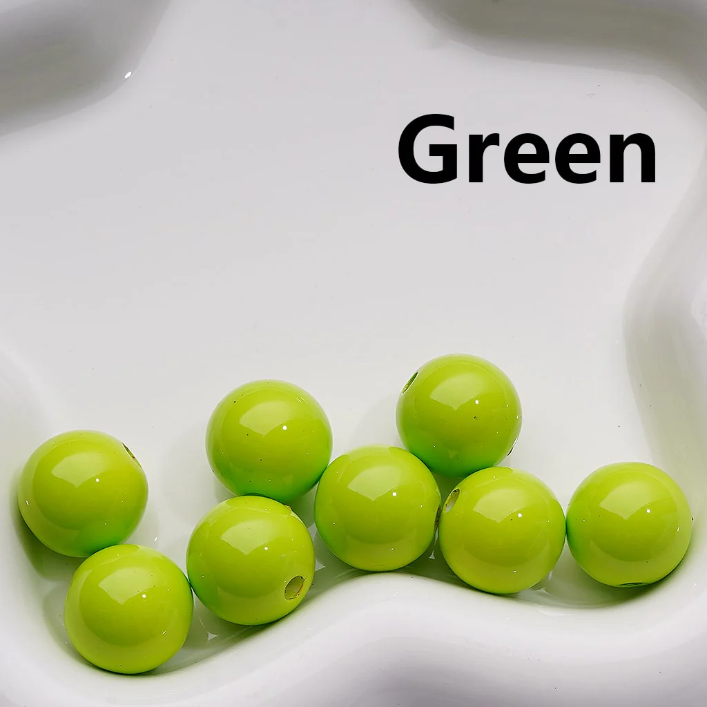 Stoving Varnish Solid Color Round Acrylic Beads, 16MM (Single Color is available for 200pcs(Whole bag)) - Image 7