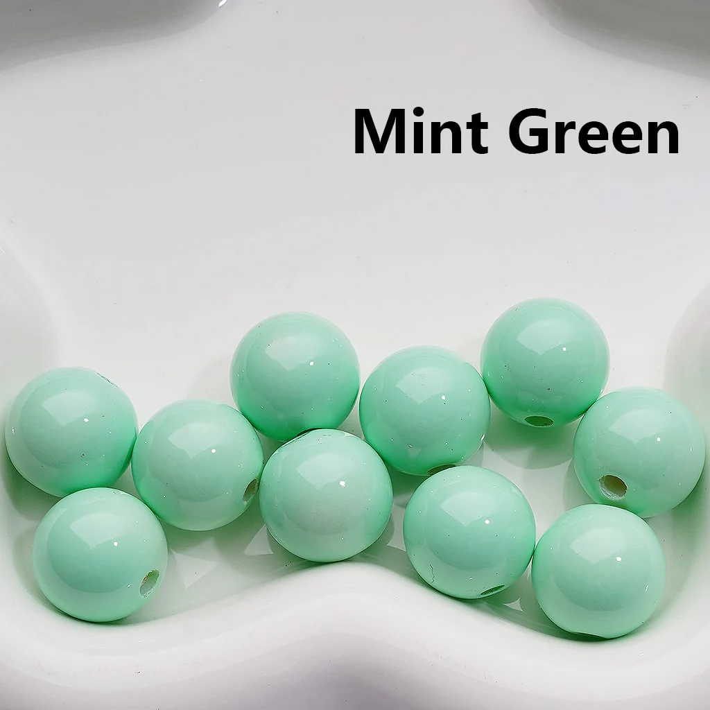 Stoving Varnish Solid Color Round Acrylic Beads, 16MM (Single Color is available for 200pcs(Whole bag)) - Image 8