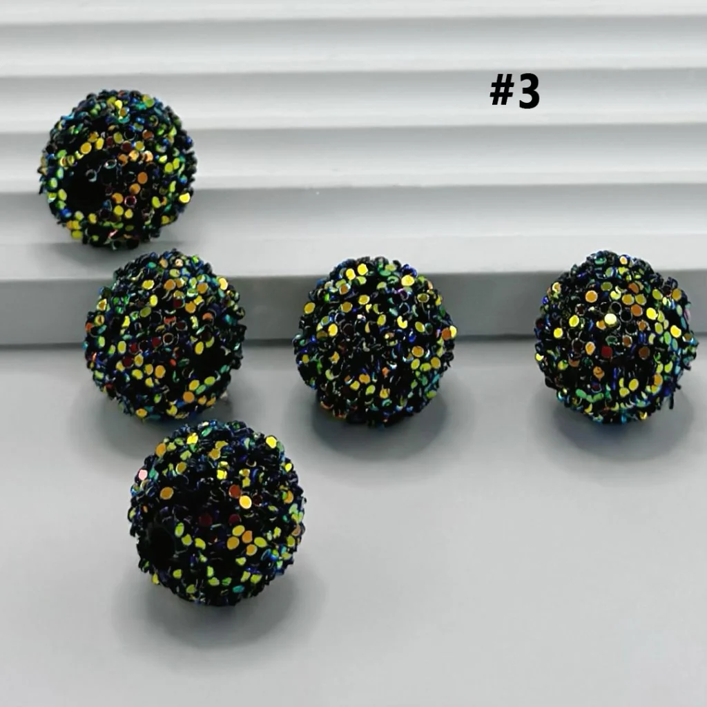 Sugar Beads Sparkling Rhinestone Beads 16mm - Image 4