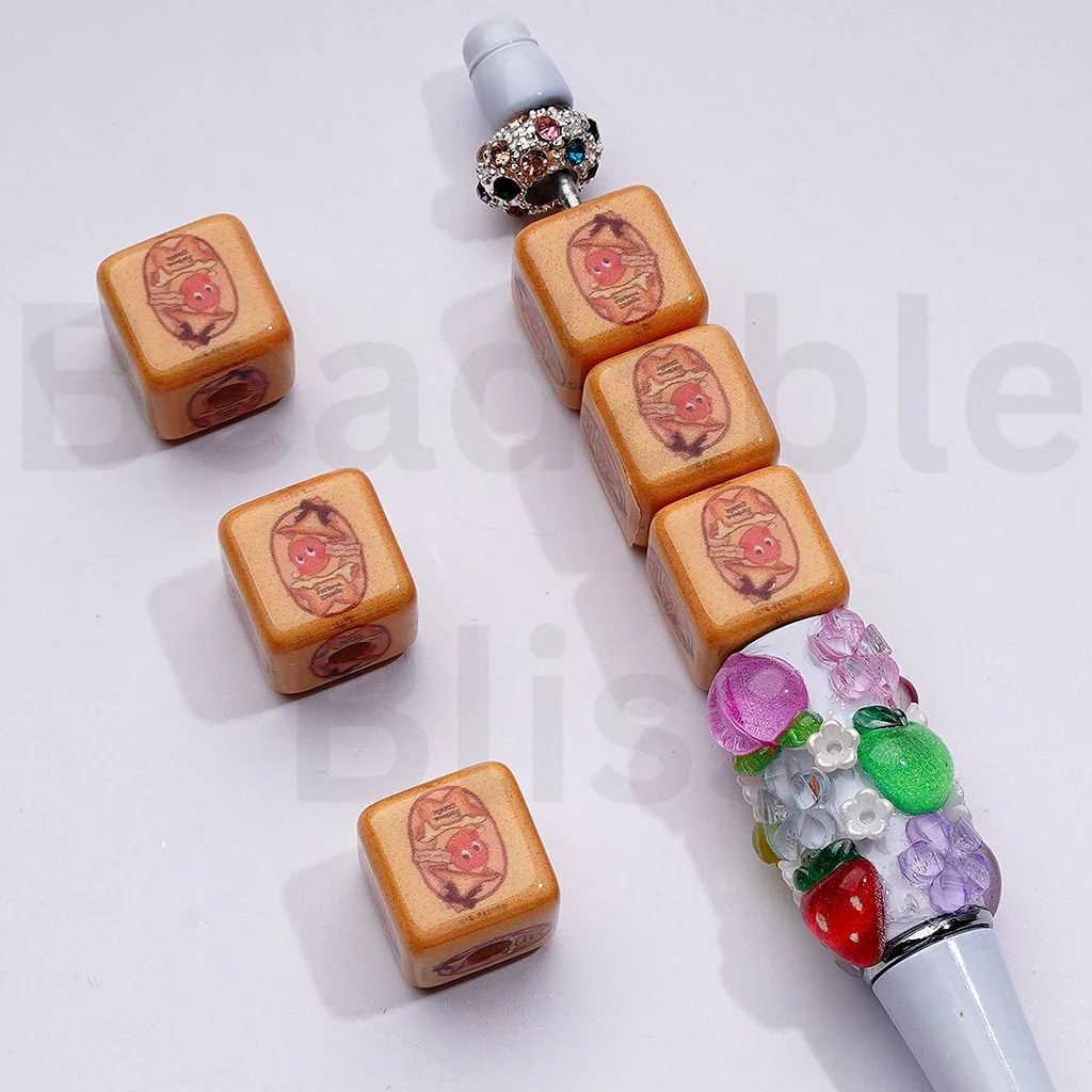 We are Baby Star Doll Series Little Cute Man FiggyCharm Cube Square Acrylic Beads, Around 14MM - Image 6
